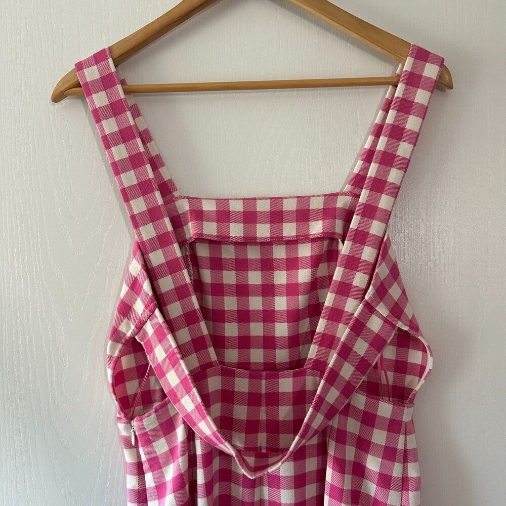 Finders Keepers Pink Gingham Gigi Midi Dress‎ Size 6 - Picture 7 of 9